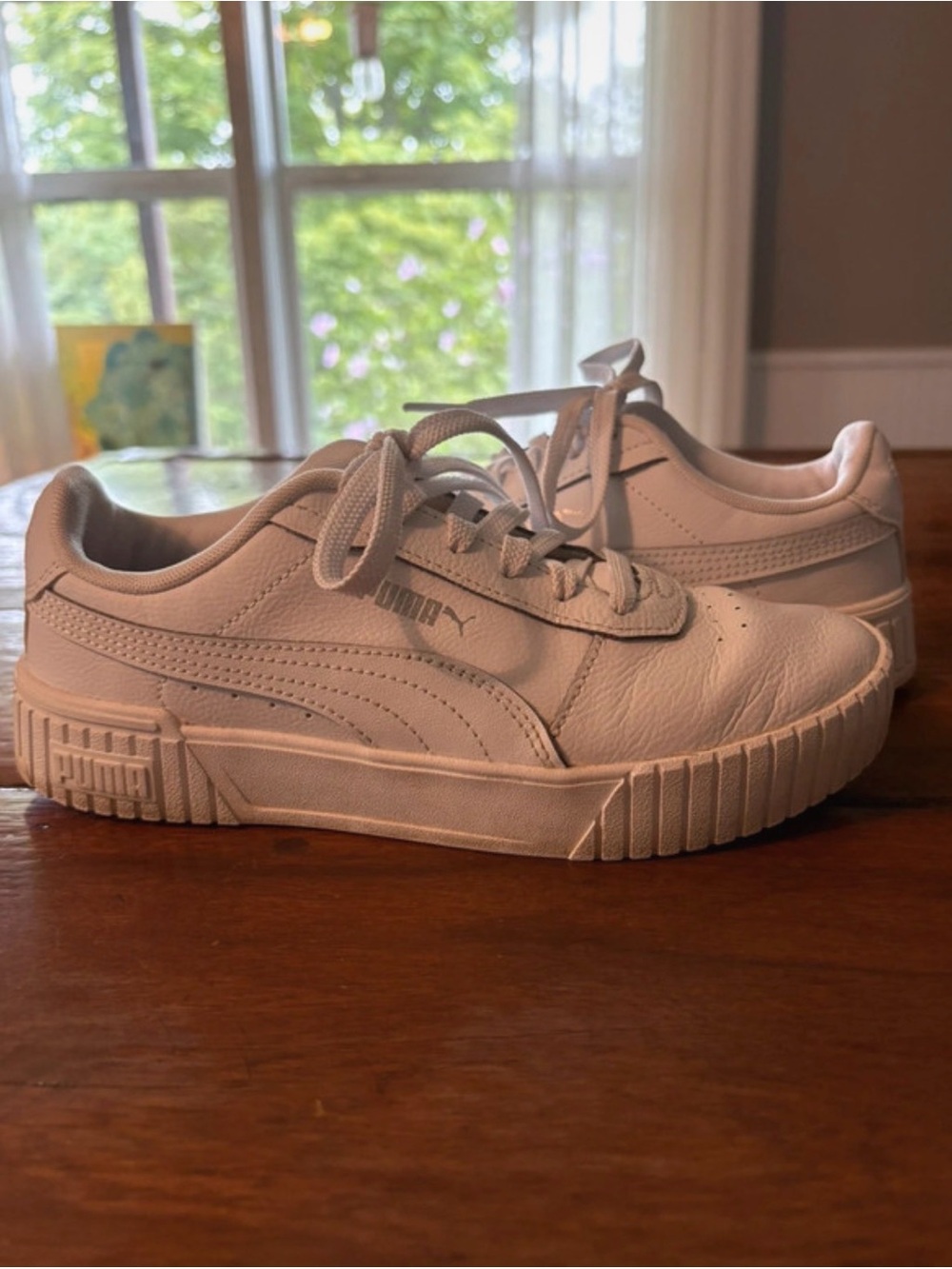 Puma Women’s White Low-Top Platform Sneakers